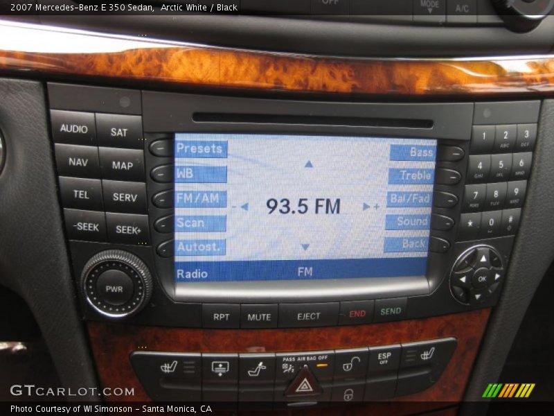 Arctic White / Black 2007 Mercedes-Benz E 350 Sedan