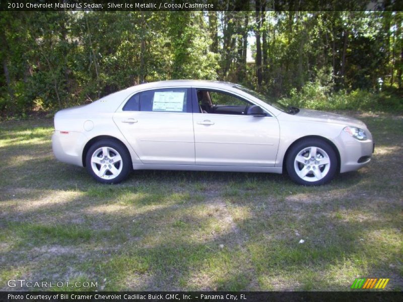 Silver Ice Metallic / Cocoa/Cashmere 2010 Chevrolet Malibu LS Sedan