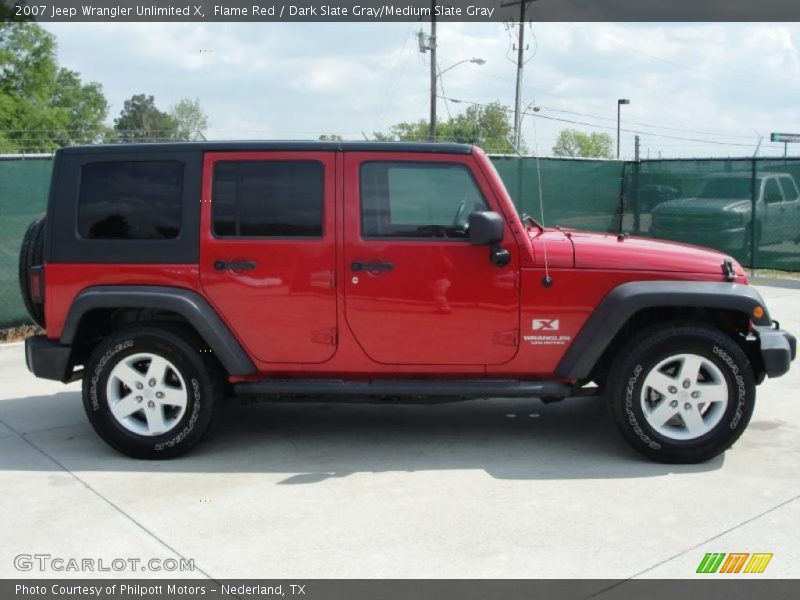 Flame Red / Dark Slate Gray/Medium Slate Gray 2007 Jeep Wrangler Unlimited X