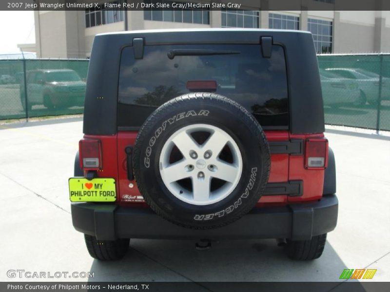 Flame Red / Dark Slate Gray/Medium Slate Gray 2007 Jeep Wrangler Unlimited X