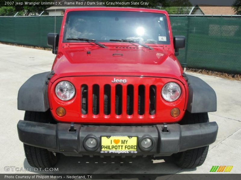 Flame Red / Dark Slate Gray/Medium Slate Gray 2007 Jeep Wrangler Unlimited X