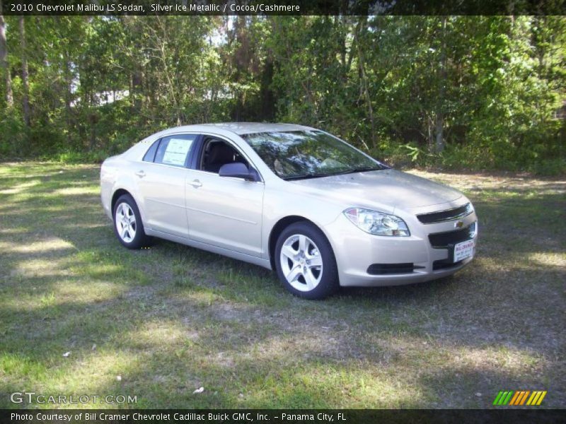 Silver Ice Metallic / Cocoa/Cashmere 2010 Chevrolet Malibu LS Sedan