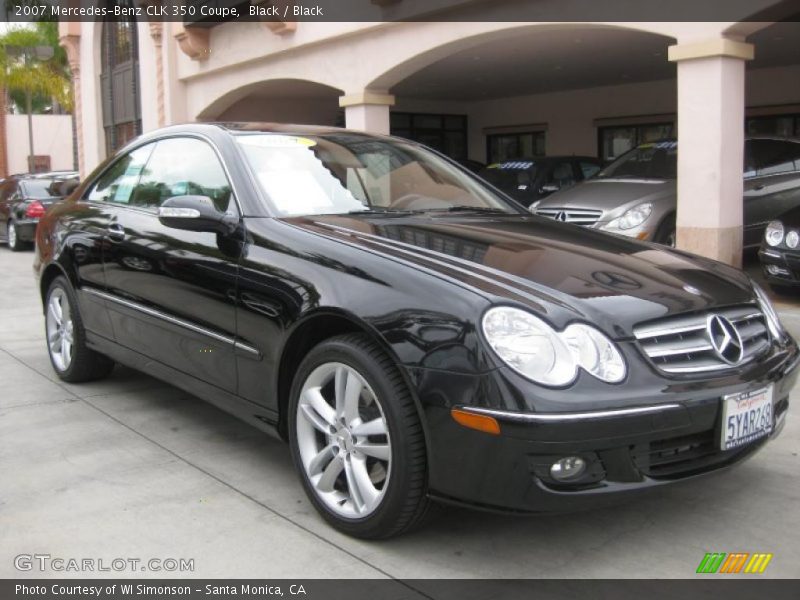 Black / Black 2007 Mercedes-Benz CLK 350 Coupe
