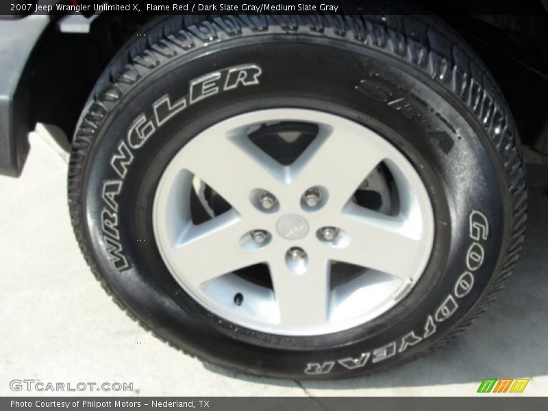 Flame Red / Dark Slate Gray/Medium Slate Gray 2007 Jeep Wrangler Unlimited X
