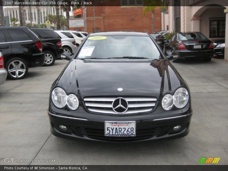 Black / Black 2007 Mercedes-Benz CLK 350 Coupe