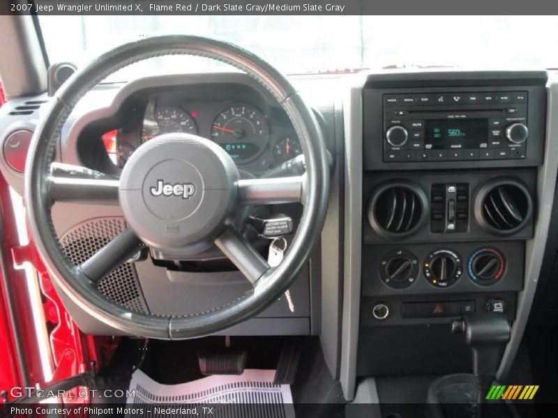 Flame Red / Dark Slate Gray/Medium Slate Gray 2007 Jeep Wrangler Unlimited X