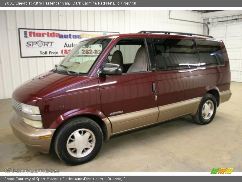 Dark Carmine Red Metallic / Neutral 2001 Chevrolet Astro Passenger Van