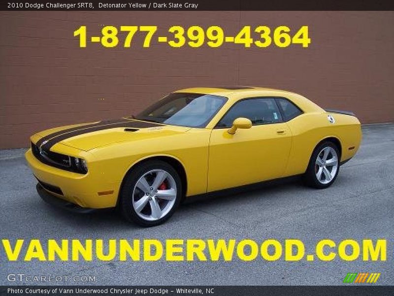 Detonator Yellow / Dark Slate Gray 2010 Dodge Challenger SRT8