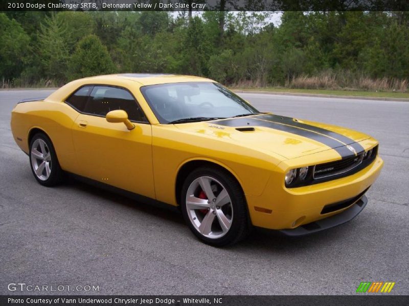 Detonator Yellow / Dark Slate Gray 2010 Dodge Challenger SRT8