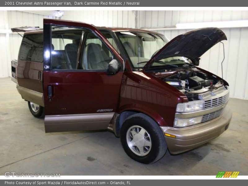 Dark Carmine Red Metallic / Neutral 2001 Chevrolet Astro Passenger Van