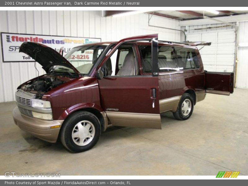 Dark Carmine Red Metallic / Neutral 2001 Chevrolet Astro Passenger Van