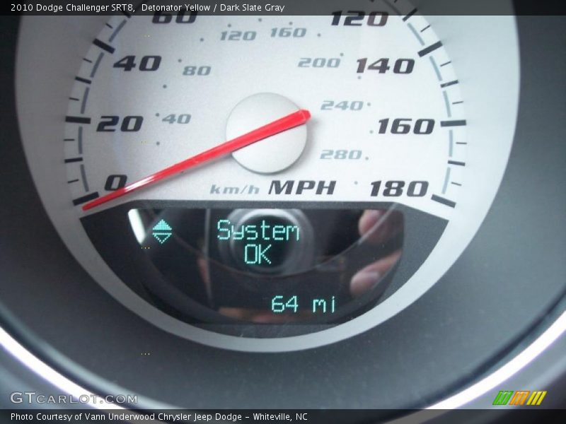 Detonator Yellow / Dark Slate Gray 2010 Dodge Challenger SRT8