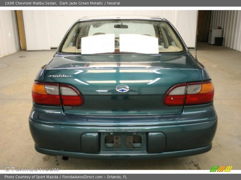 Dark Jade Green Metallic / Neutral 1998 Chevrolet Malibu Sedan