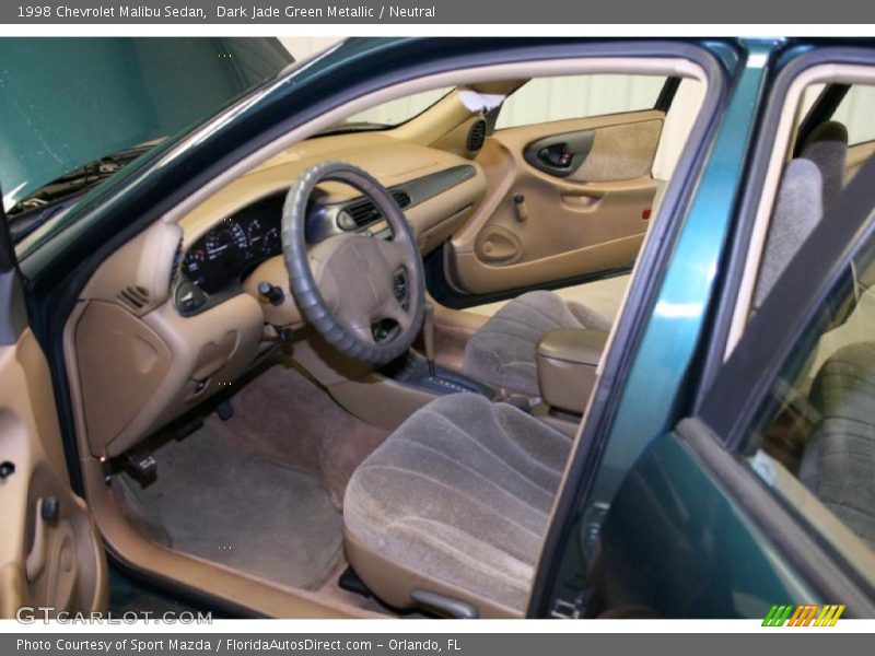 Dark Jade Green Metallic / Neutral 1998 Chevrolet Malibu Sedan