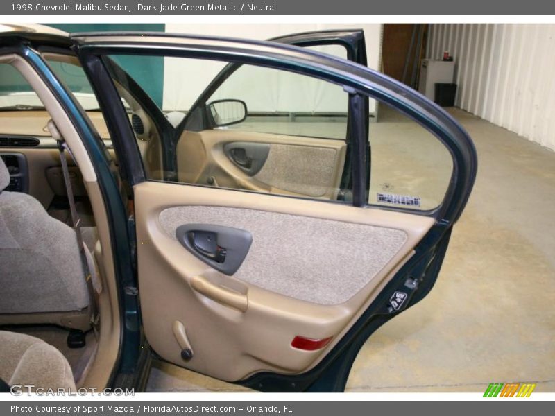 Dark Jade Green Metallic / Neutral 1998 Chevrolet Malibu Sedan