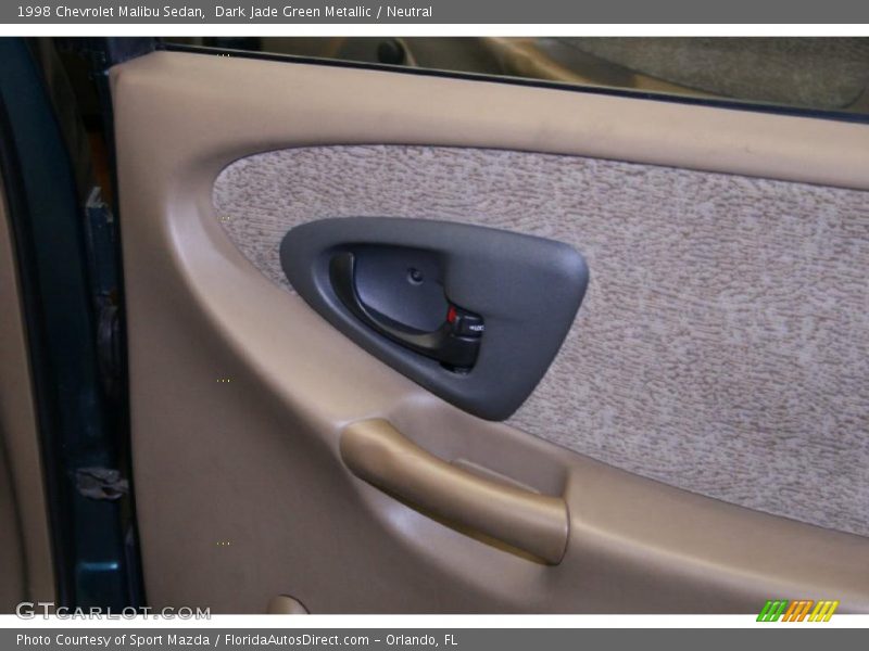 Dark Jade Green Metallic / Neutral 1998 Chevrolet Malibu Sedan