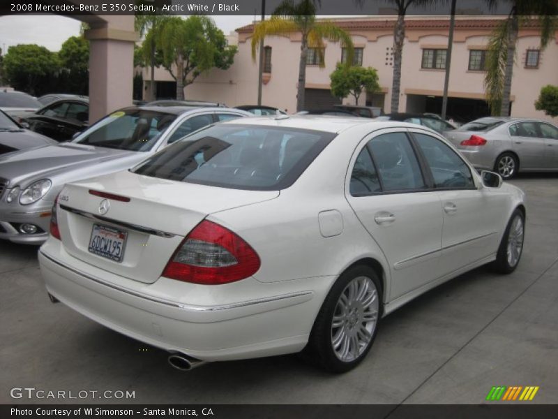 Arctic White / Black 2008 Mercedes-Benz E 350 Sedan