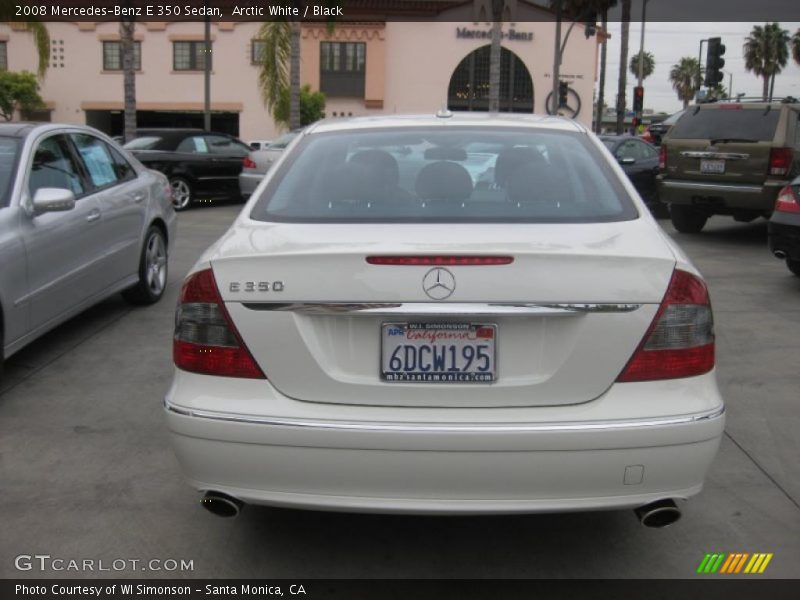 Arctic White / Black 2008 Mercedes-Benz E 350 Sedan