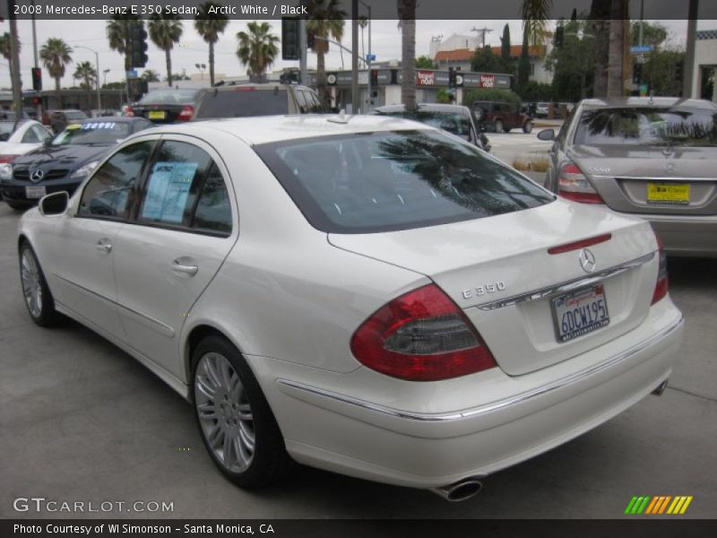 Arctic White / Black 2008 Mercedes-Benz E 350 Sedan