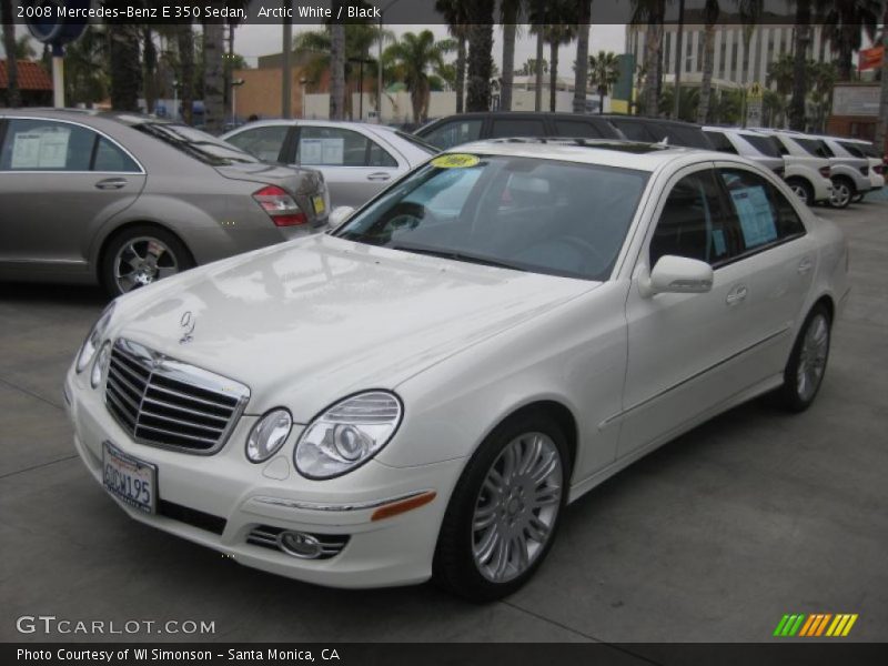 Arctic White / Black 2008 Mercedes-Benz E 350 Sedan