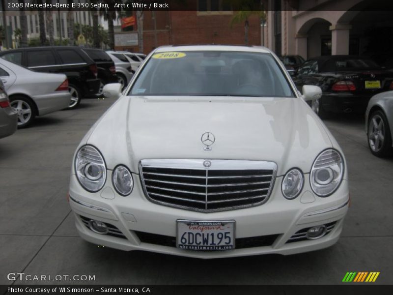 Arctic White / Black 2008 Mercedes-Benz E 350 Sedan