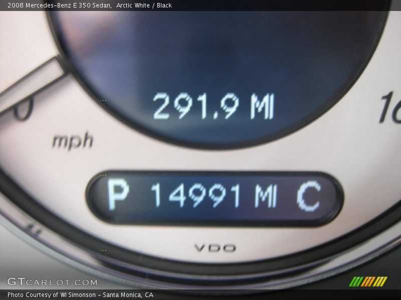 Arctic White / Black 2008 Mercedes-Benz E 350 Sedan