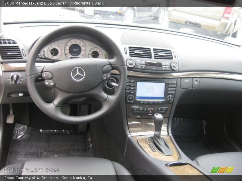 Arctic White / Black 2008 Mercedes-Benz E 350 Sedan