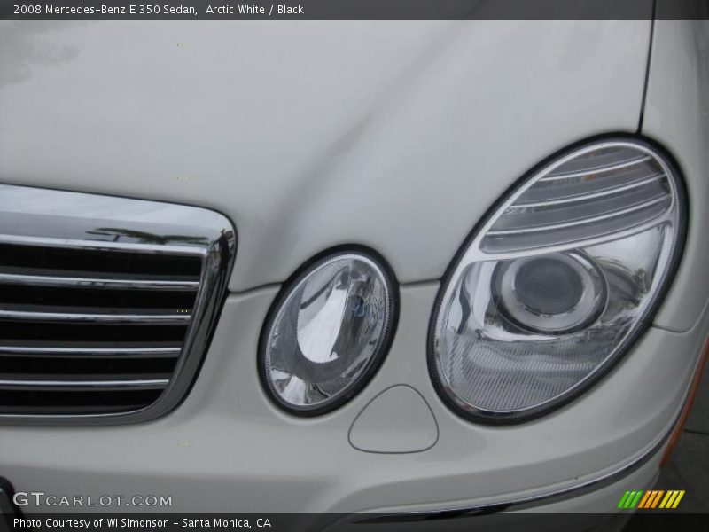 Arctic White / Black 2008 Mercedes-Benz E 350 Sedan