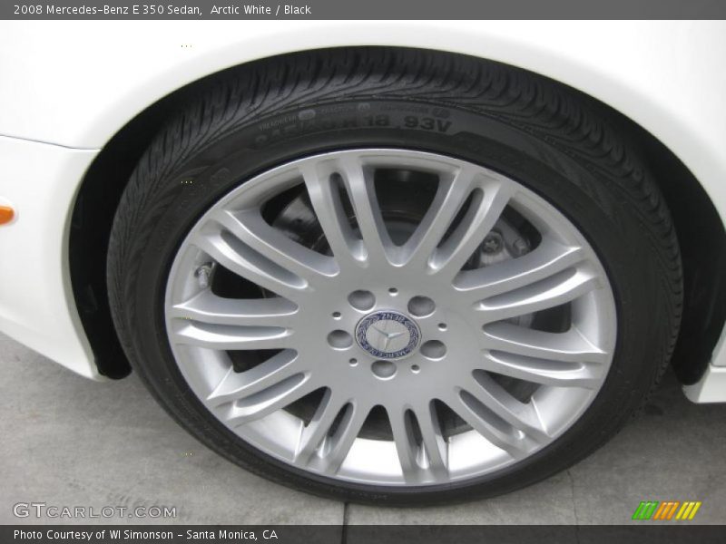 Arctic White / Black 2008 Mercedes-Benz E 350 Sedan