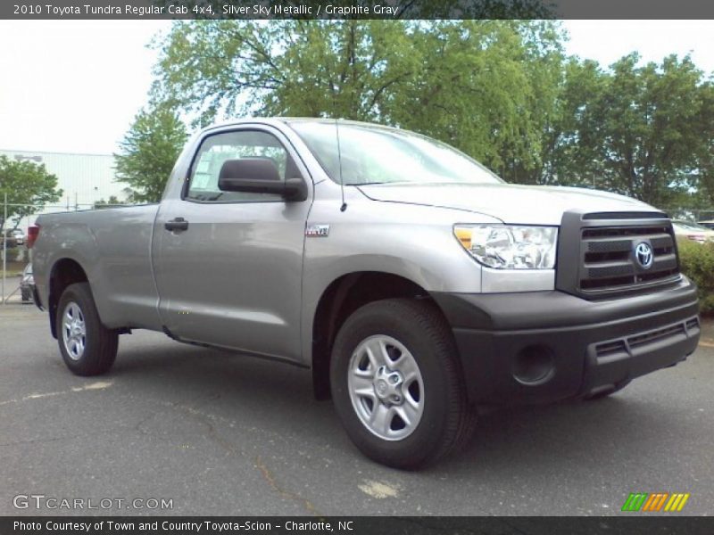 Silver Sky Metallic / Graphite Gray 2010 Toyota Tundra Regular Cab 4x4