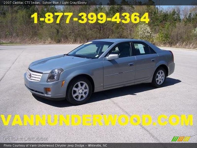 Sunset Blue / Light Gray/Ebony 2007 Cadillac CTS Sedan