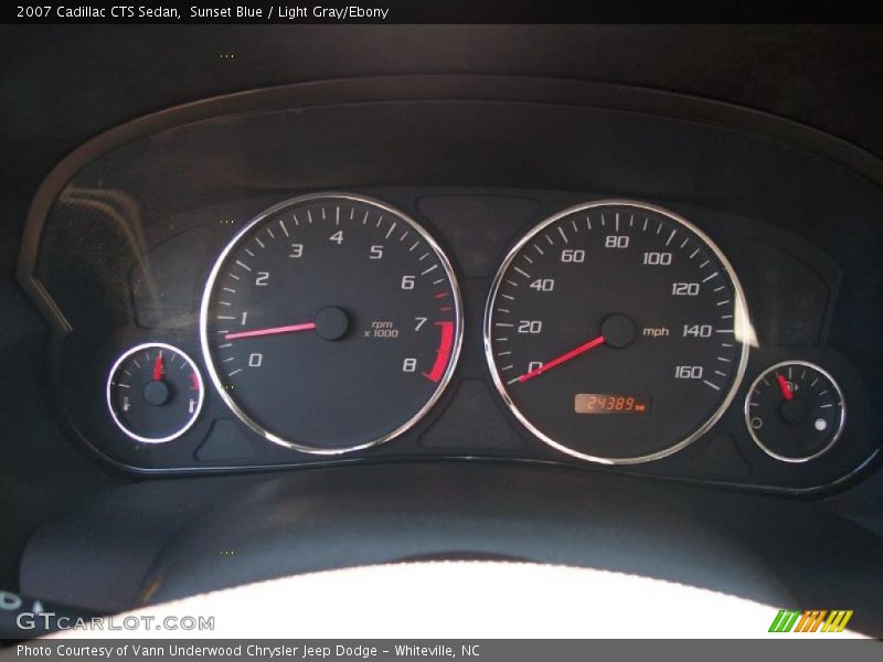 Sunset Blue / Light Gray/Ebony 2007 Cadillac CTS Sedan