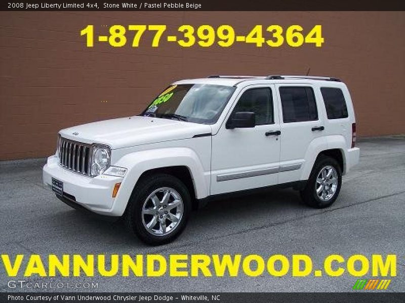 Stone White / Pastel Pebble Beige 2008 Jeep Liberty Limited 4x4
