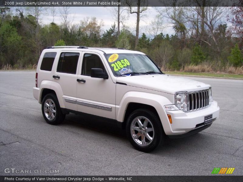 Stone White / Pastel Pebble Beige 2008 Jeep Liberty Limited 4x4