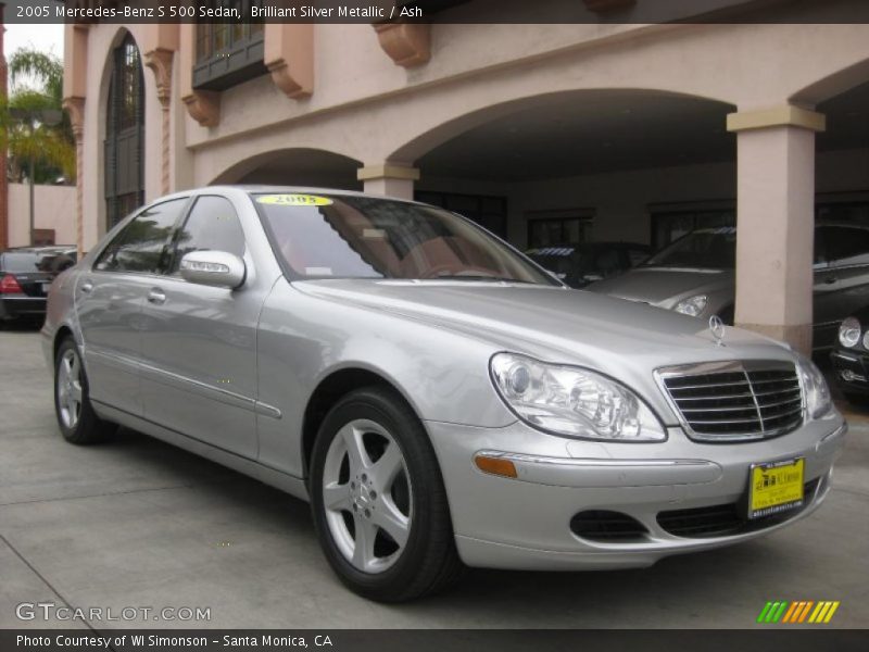Brilliant Silver Metallic / Ash 2005 Mercedes-Benz S 500 Sedan