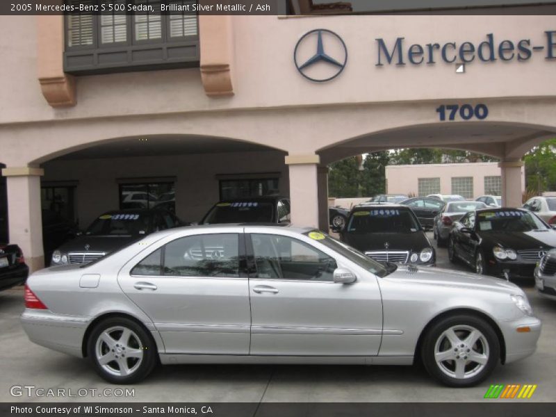 Brilliant Silver Metallic / Ash 2005 Mercedes-Benz S 500 Sedan