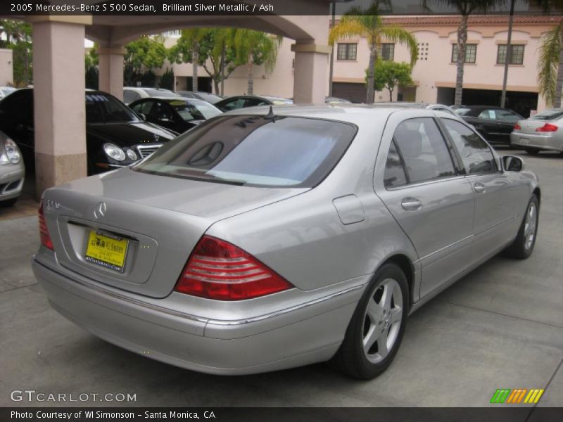Brilliant Silver Metallic / Ash 2005 Mercedes-Benz S 500 Sedan