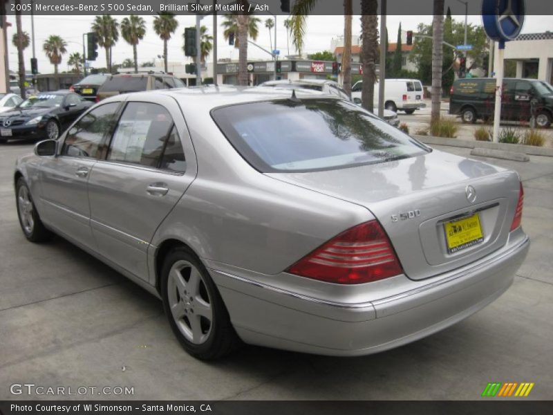 Brilliant Silver Metallic / Ash 2005 Mercedes-Benz S 500 Sedan