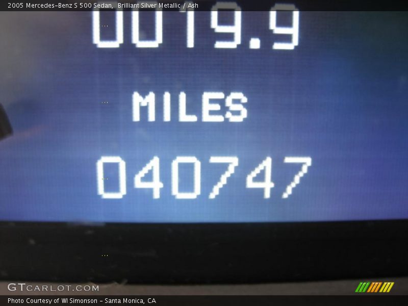 Brilliant Silver Metallic / Ash 2005 Mercedes-Benz S 500 Sedan