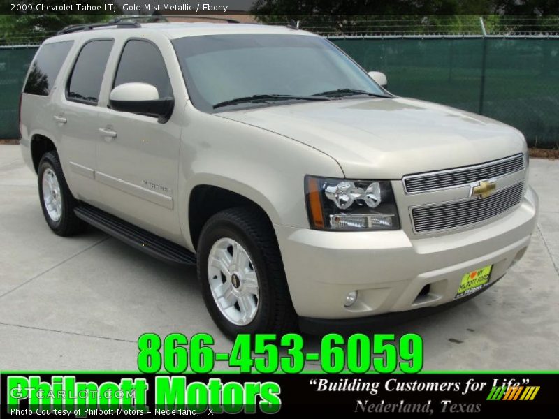 Gold Mist Metallic / Ebony 2009 Chevrolet Tahoe LT