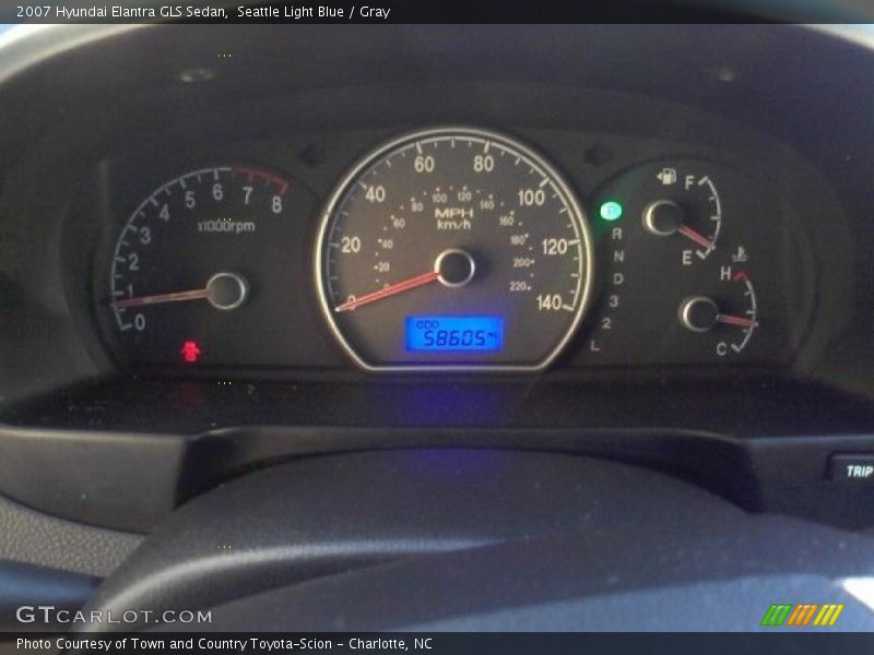 Seattle Light Blue / Gray 2007 Hyundai Elantra GLS Sedan