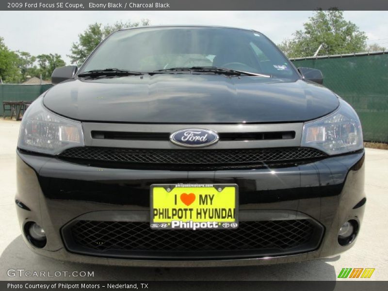 Ebony Black / Charcoal Black 2009 Ford Focus SE Coupe