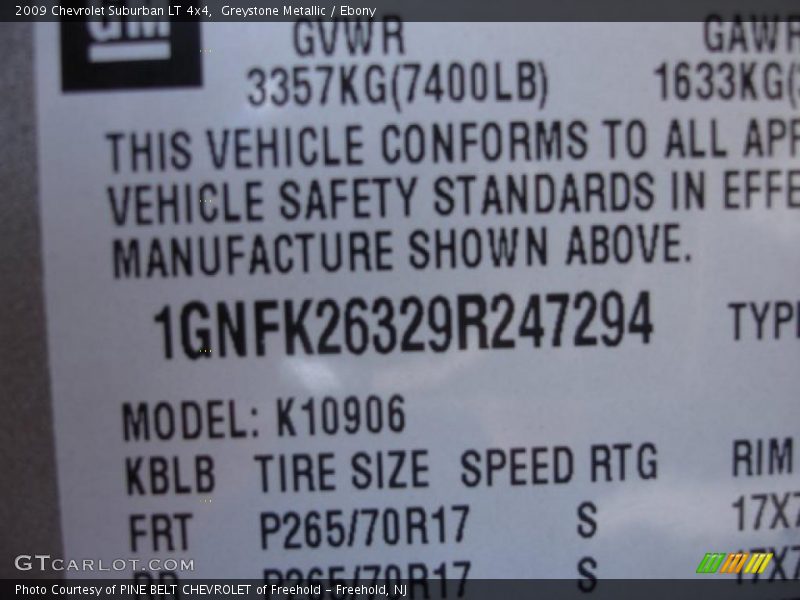 Greystone Metallic / Ebony 2009 Chevrolet Suburban LT 4x4