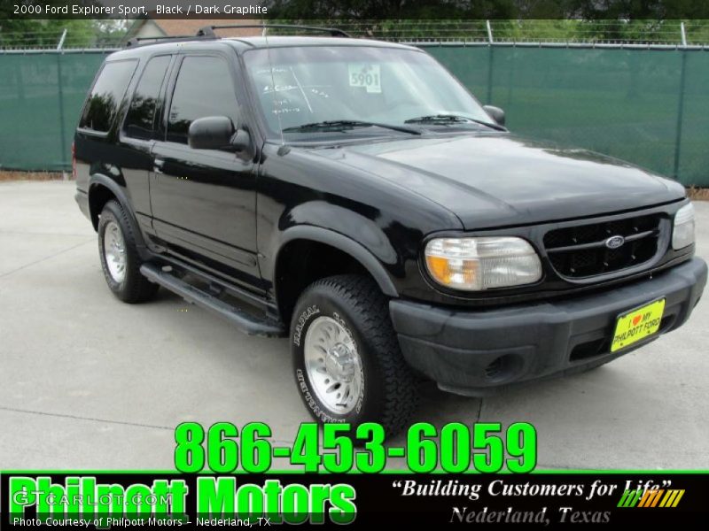Black / Dark Graphite 2000 Ford Explorer Sport