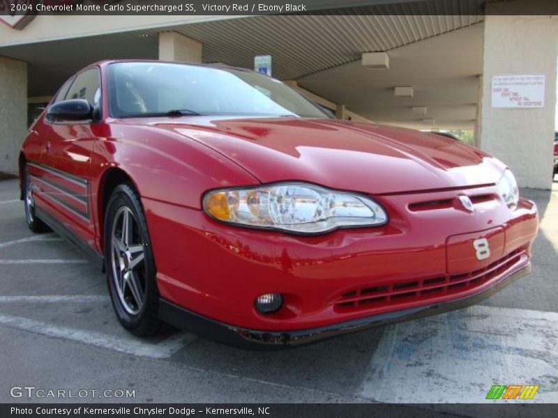 Victory Red / Ebony Black 2004 Chevrolet Monte Carlo Supercharged SS