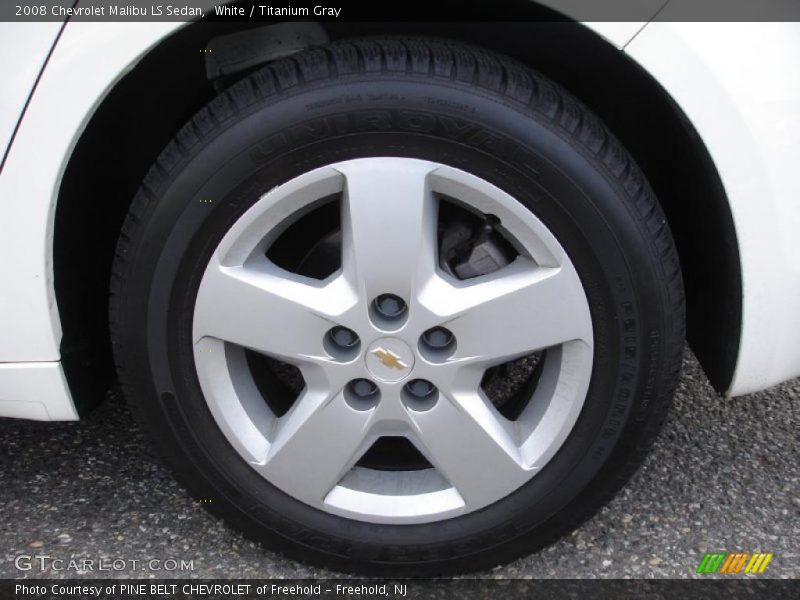 White / Titanium Gray 2008 Chevrolet Malibu LS Sedan