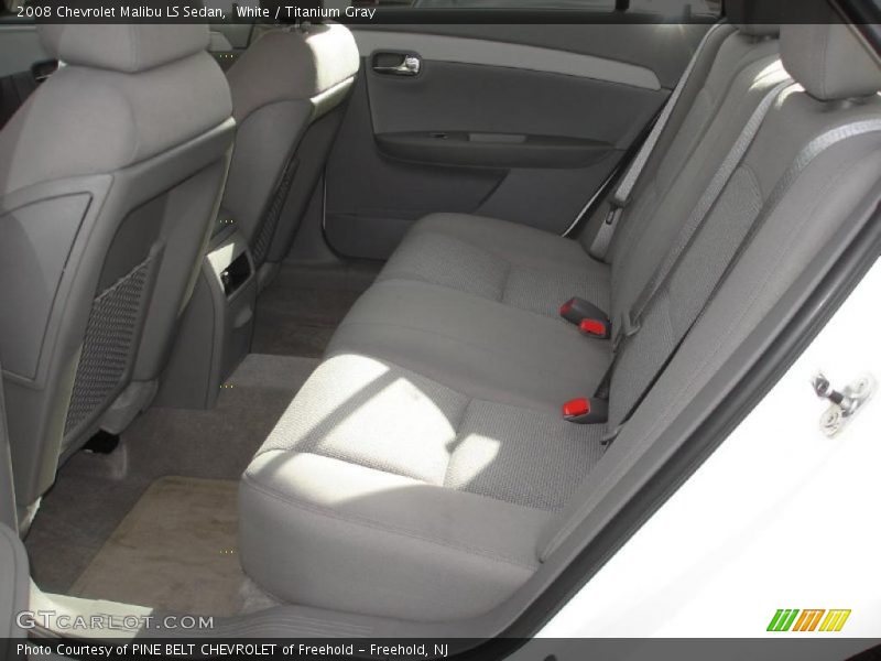 White / Titanium Gray 2008 Chevrolet Malibu LS Sedan