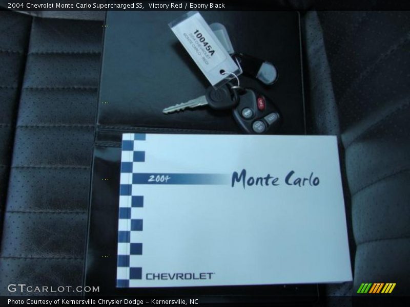 Victory Red / Ebony Black 2004 Chevrolet Monte Carlo Supercharged SS