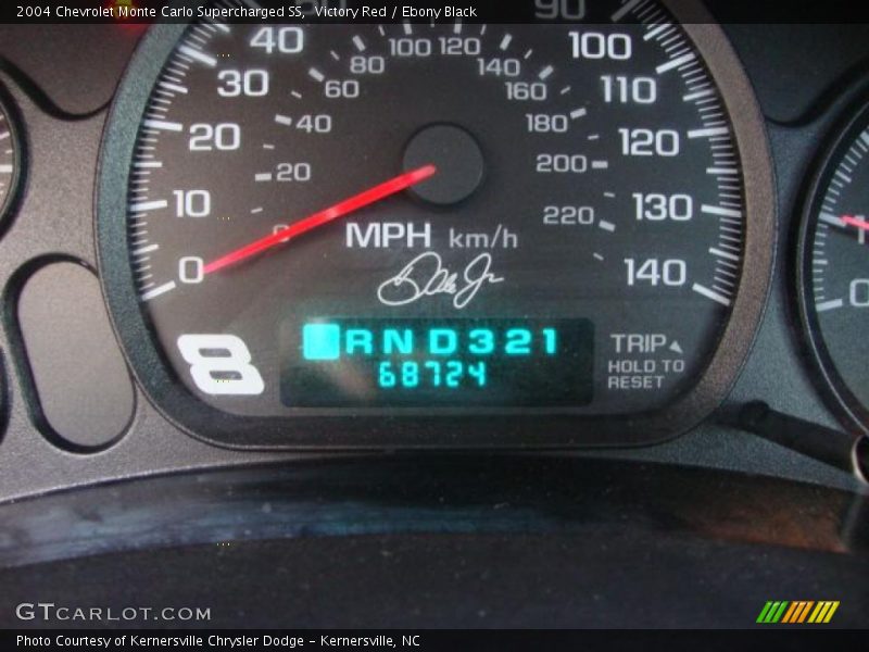 Victory Red / Ebony Black 2004 Chevrolet Monte Carlo Supercharged SS