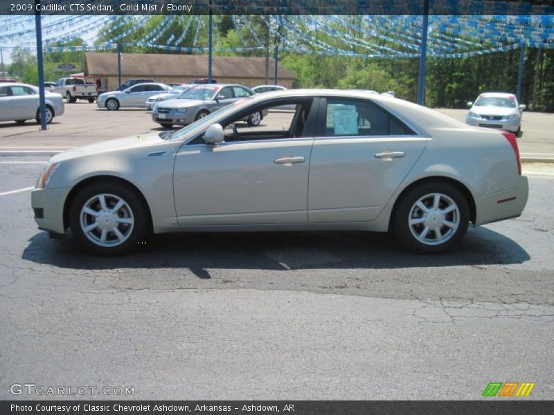 Gold Mist / Ebony 2009 Cadillac CTS Sedan